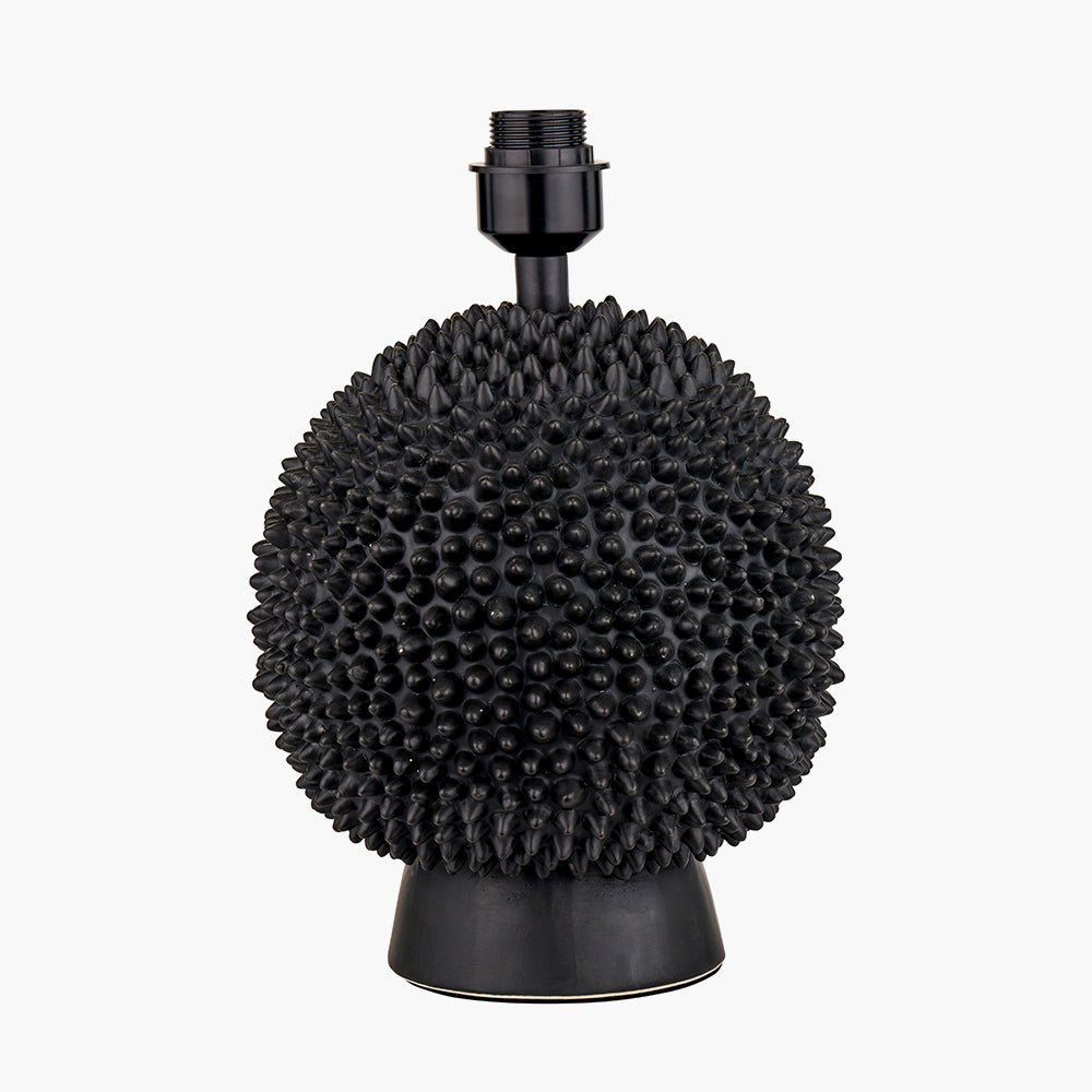 Wrenley Black Ceramic Sea Urchin Table Lamp - Base Only